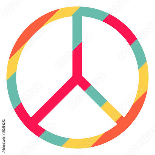 Peace symbol hippie element