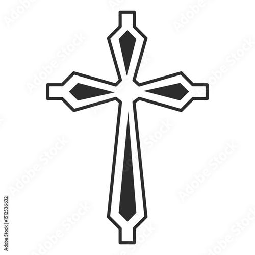 Ornamented cross religion icon