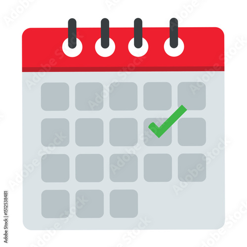 calendar with a check mark on a day