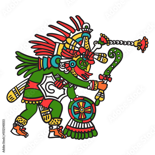 God aztec color quetzalcoatl
