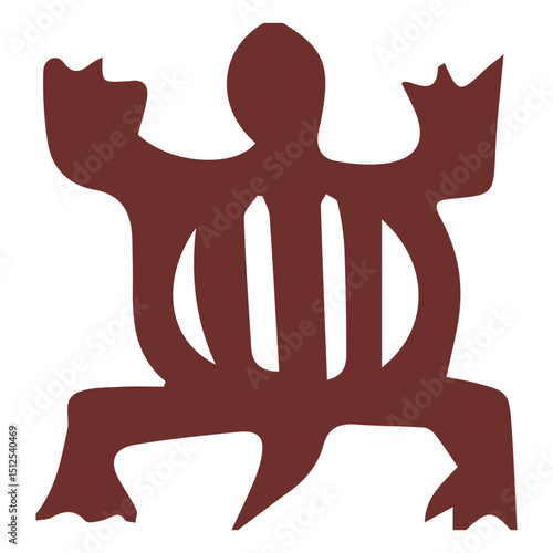 African symbol crocodile stroke