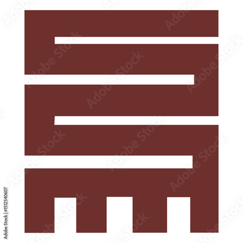 African symbol twisting stroke