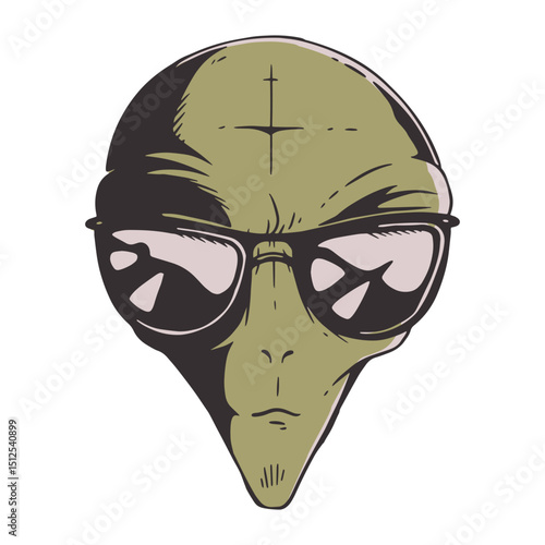 Alien's head sun glasses colorful