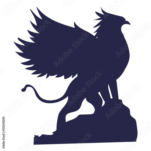 Creature griffin silhouette