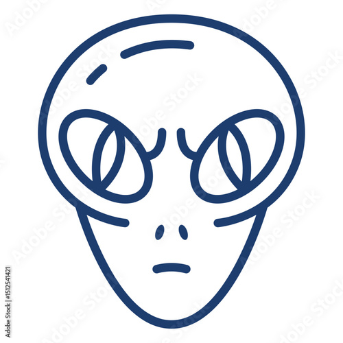 Angry alien head stroke