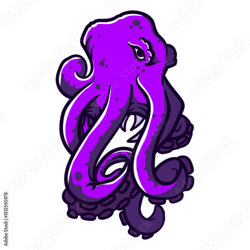 Folklore creature kraken purple icon
