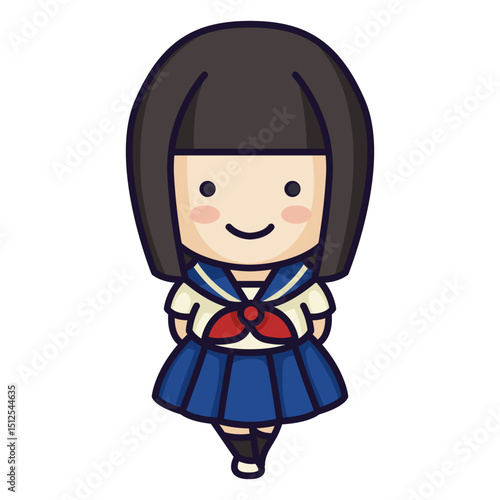 Cute japanese school girl