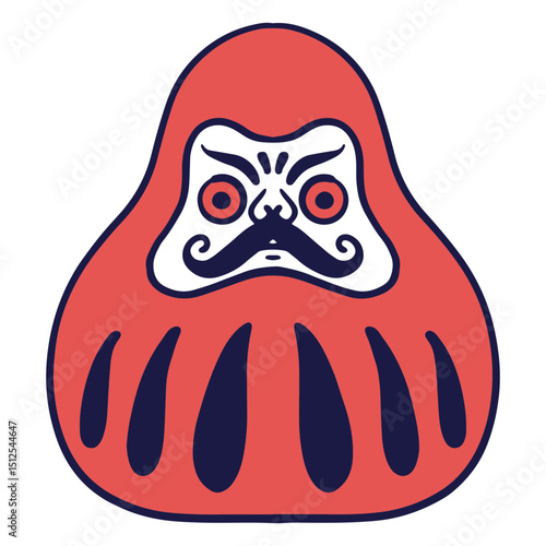 Daruma doll duotone