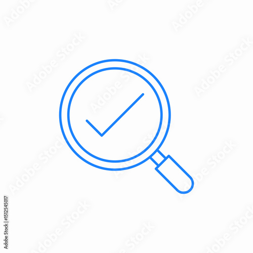 magnifying glass check icon sign vector