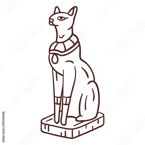 Egyptian symbol bastet stroke