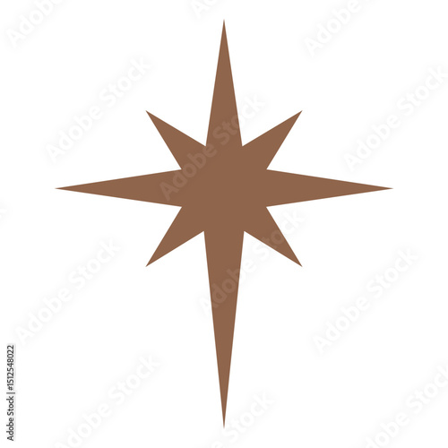 Eight point star brown