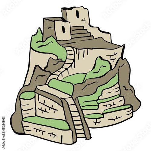 Peru machu picchu illustration
