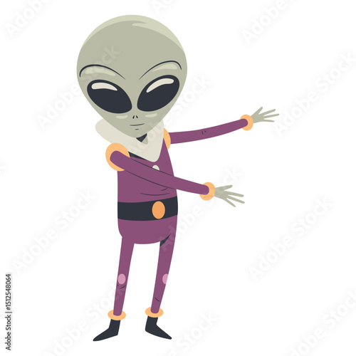 Alien arms extended character