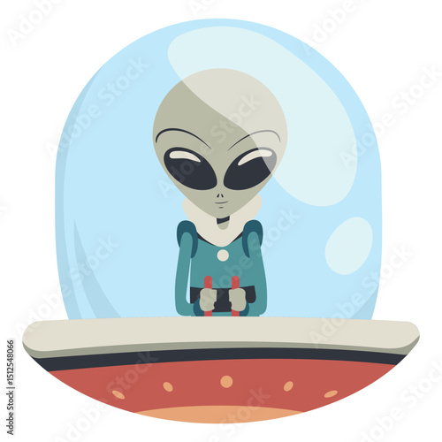Alien in ufo character