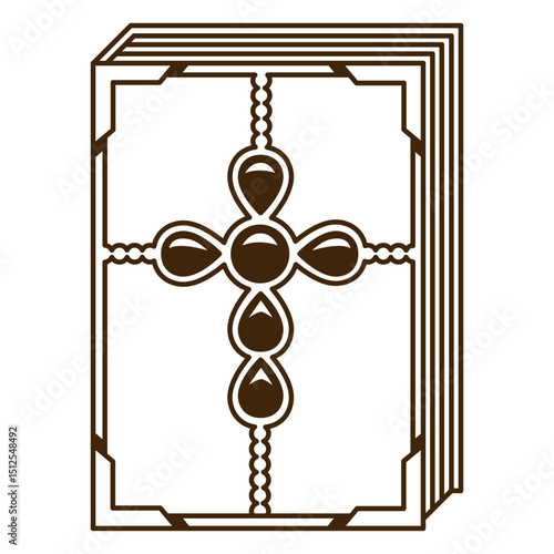 Stroke book with cross on cover stroke