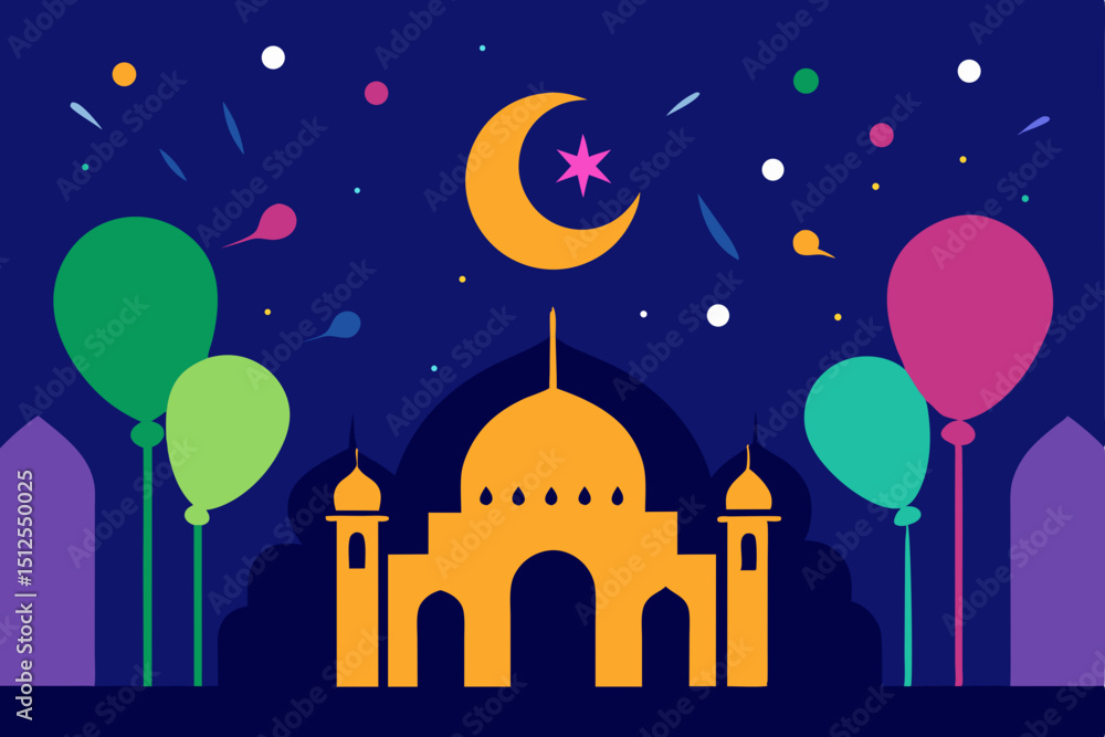 Naklejka premium eid mubarak background