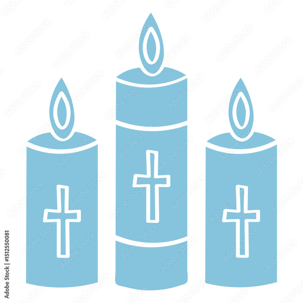 Obraz premium Candles communion cut out