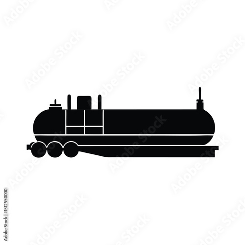 gas tanker silhouette vector silhouette
