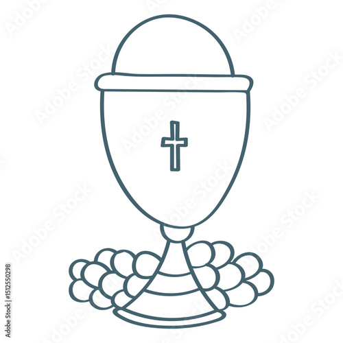 Religious chalice stroke