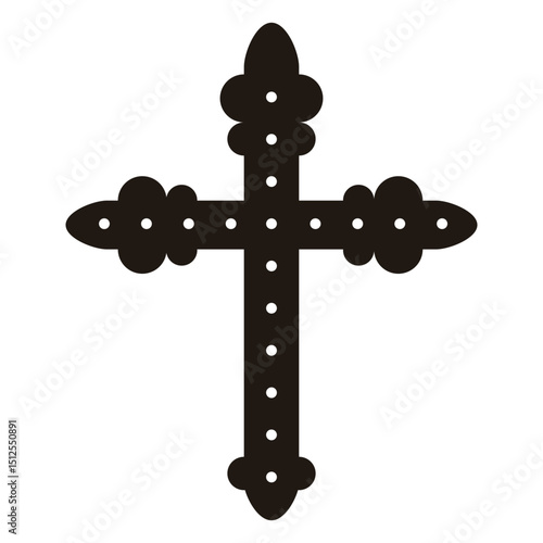 Christian cross cut out