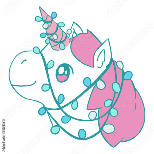 Cute unicorn kawaii