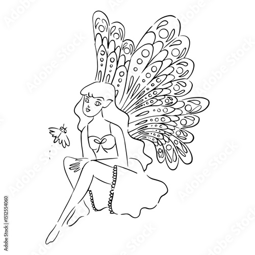 Fairy simple butterfly folklore creature
