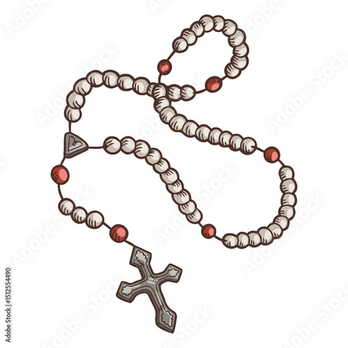 Crucifix with wooden beads