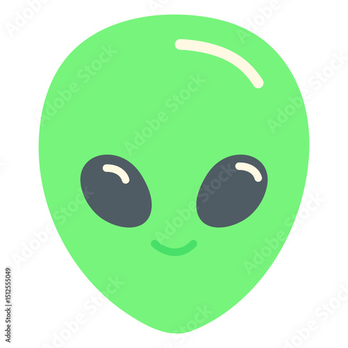 Friendly alien smiling