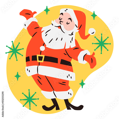 Santa claus vintage standing