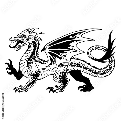 Furious dragon advancing