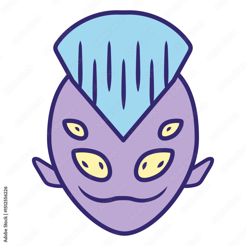 Unique cartoon alien character design Unique cartoon alien character design