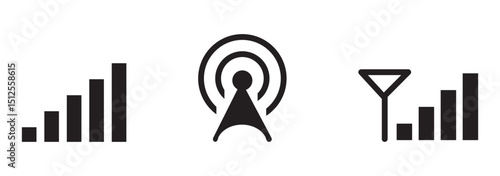 Wifi icon set. Wifi icon set.