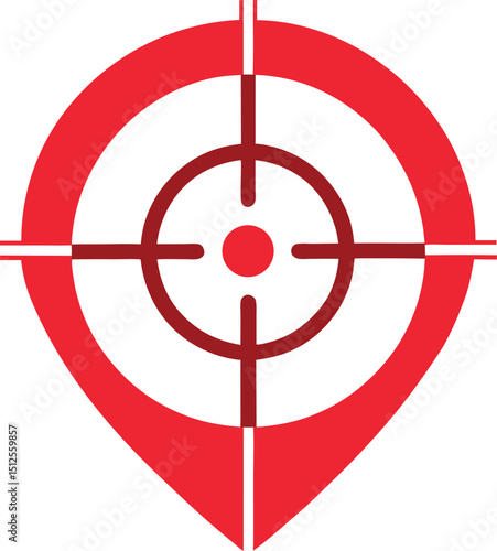 Shooting target logo design template
