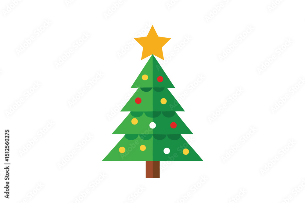 Christmas Tree Holiday Design for Decor on White Background
Christmas Tree Holiday Design for Decor on White Background