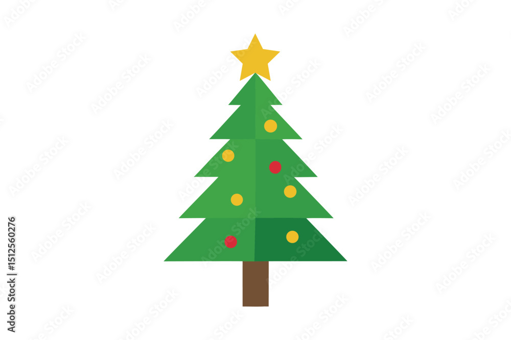 Christmas Tree Holiday Design for Decor on White Background
Christmas Tree Holiday Design for Decor on White Background