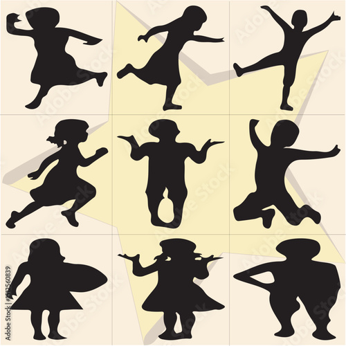 All kind of Doll sports vector Black and white set-50