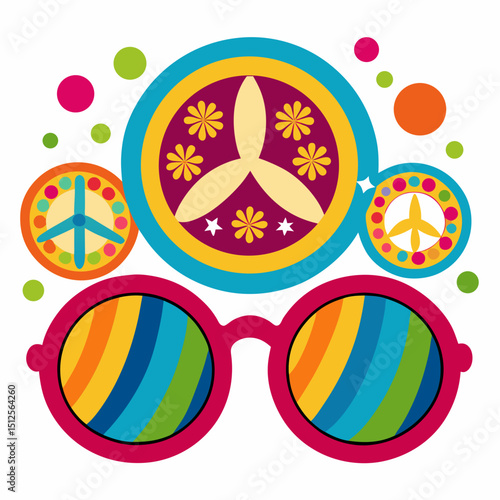 Global Beatles Day Vector Illustration – Retro Music Icons, 60s Style, Legendary Band Tribute
