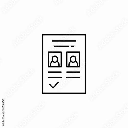 candidate list icon sign vector