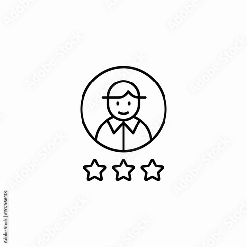 candidate rating icon sign vector