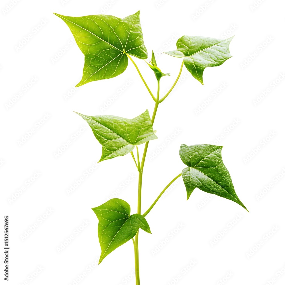 Obraz premium green leaves isolated on white