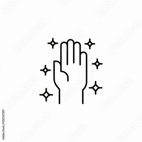 clean hand icon sign vector