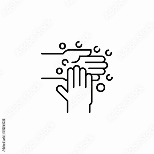 cleaning hands icon sign vector