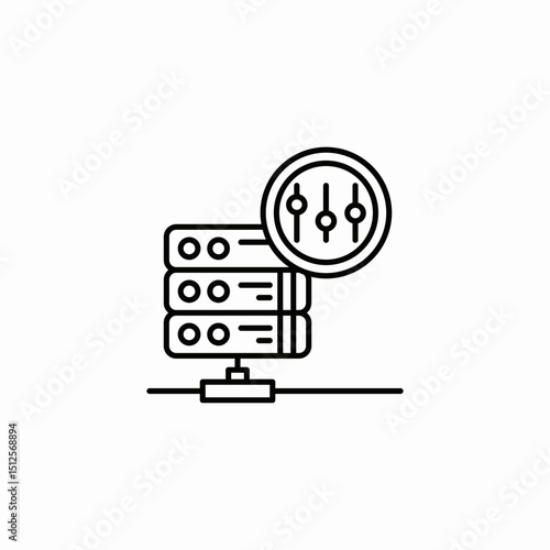 database controls icon sign vector