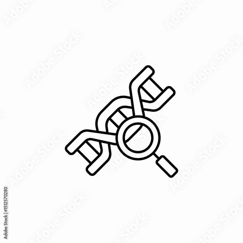 dna profiling icon sign vector