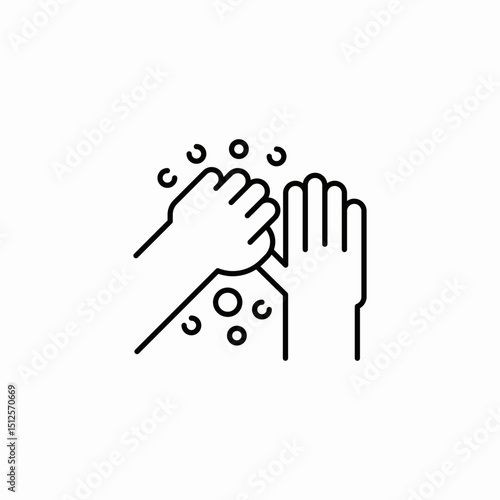 finger scrubbing icon sign vector
