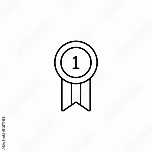 first medal icon sign vector