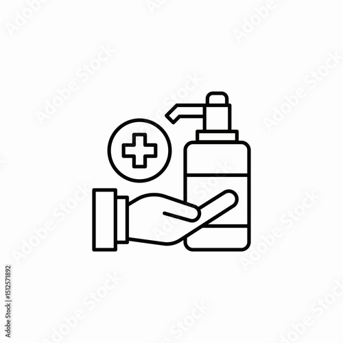 hand disinfection icon sign vector