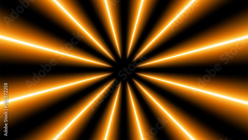 Big Fire Light Trails, Long Time Exposure Motion Blur Effect, Vector Illustration