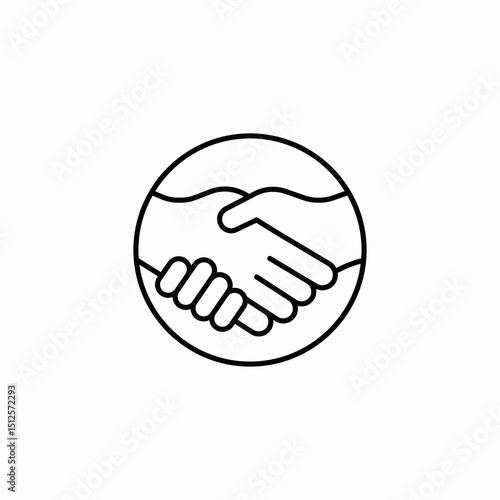 hand shake icon sign vector