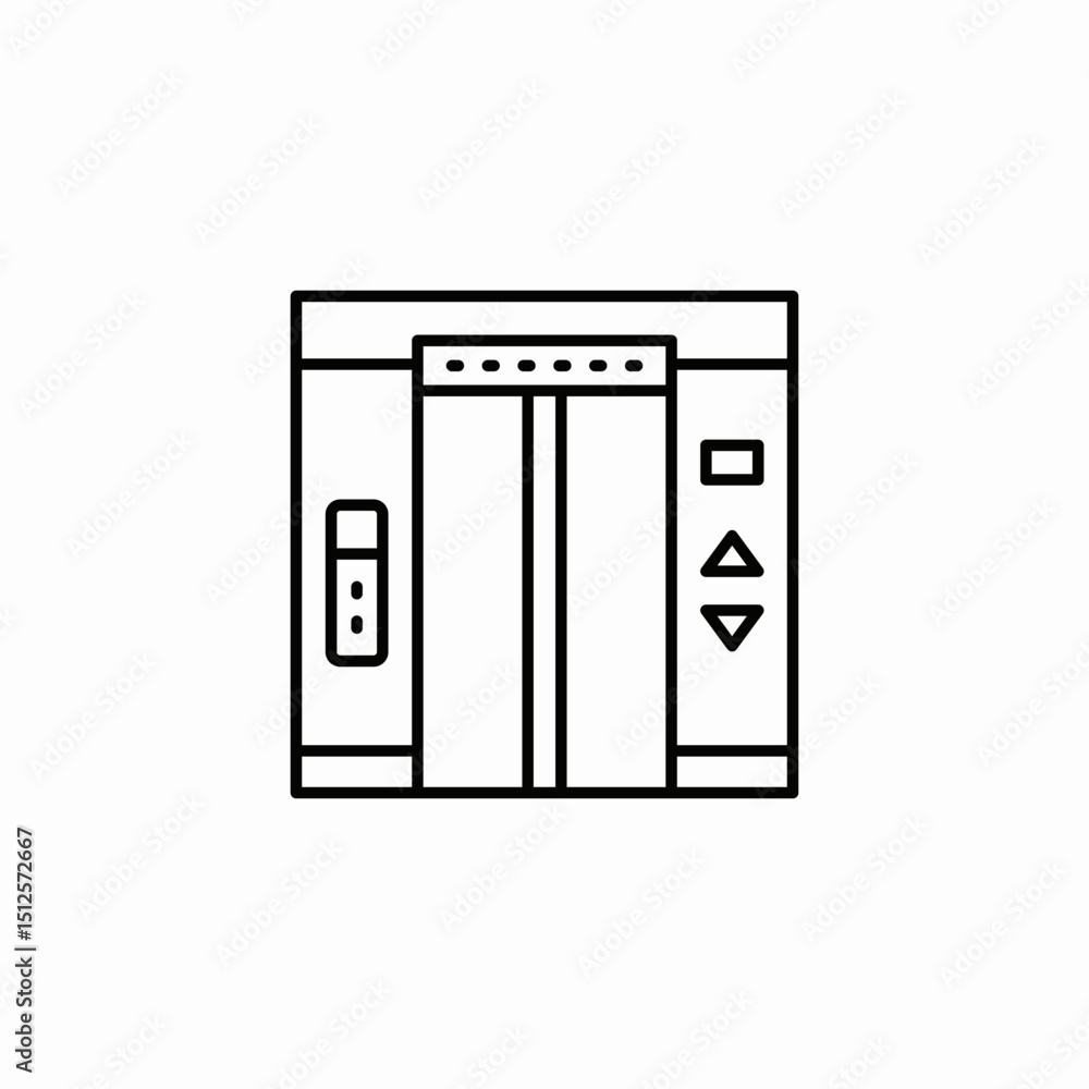 hotel elevator icon sign vector hotel elevator icon sign vector